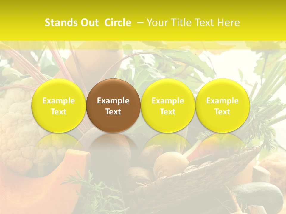 Basket Orange Herb PowerPoint Template