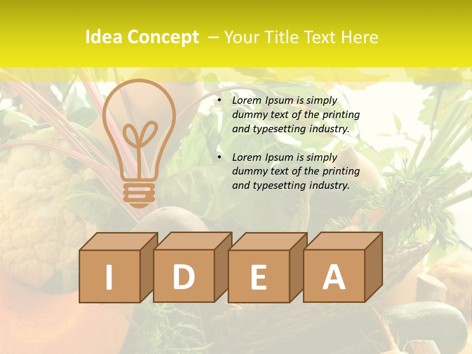 Basket Orange Herb PowerPoint Template