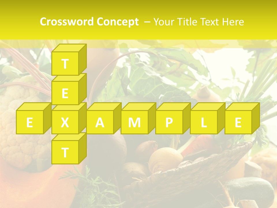 Basket Orange Herb PowerPoint Template