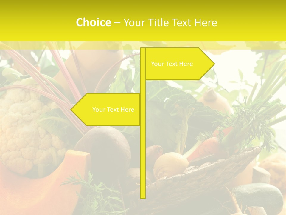 Basket Orange Herb PowerPoint Template