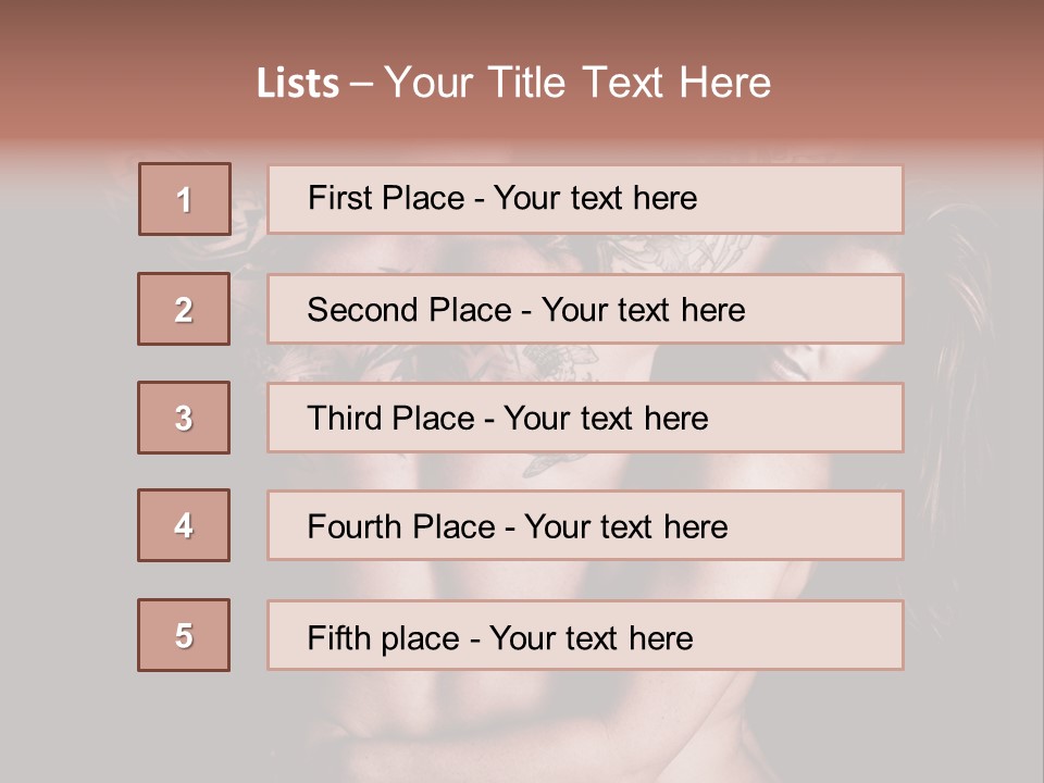 Shoulder Breasts Flirt PowerPoint Template