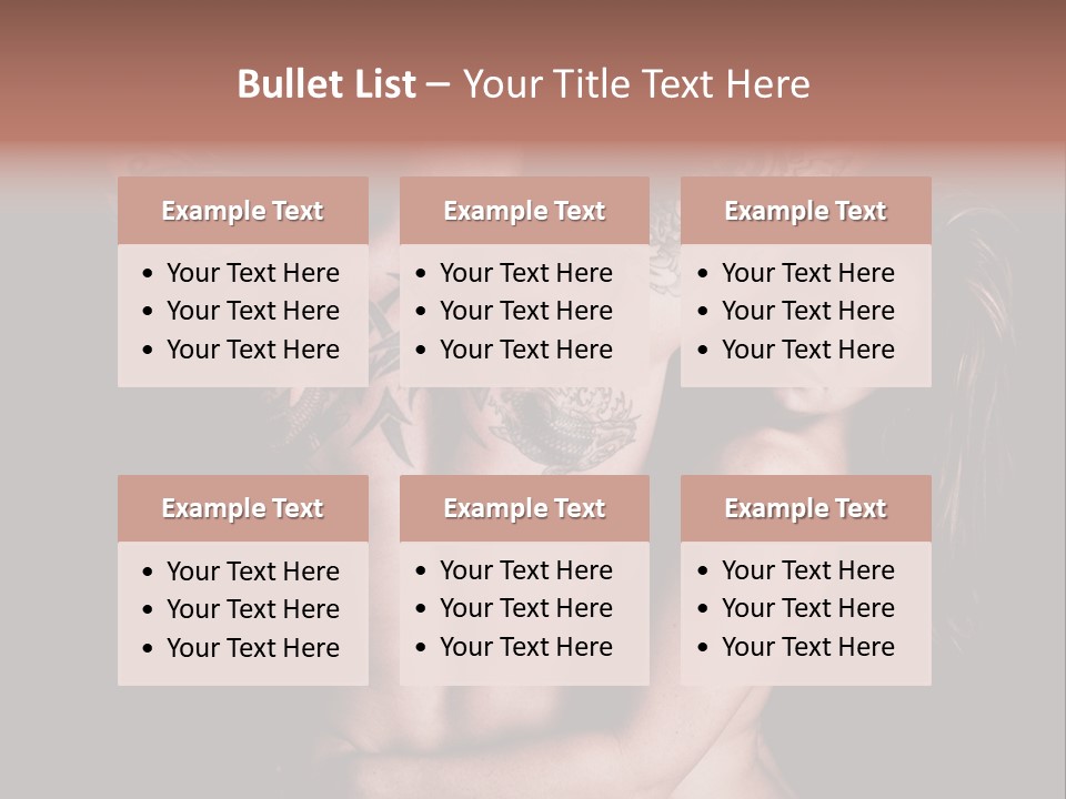 Shoulder Breasts Flirt PowerPoint Template