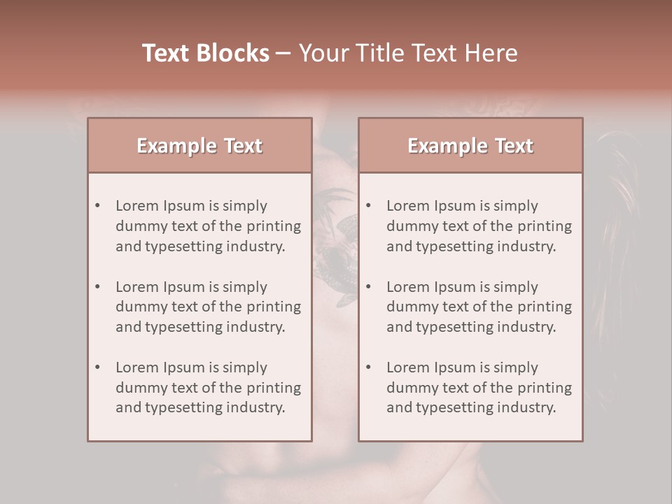 Shoulder Breasts Flirt PowerPoint Template