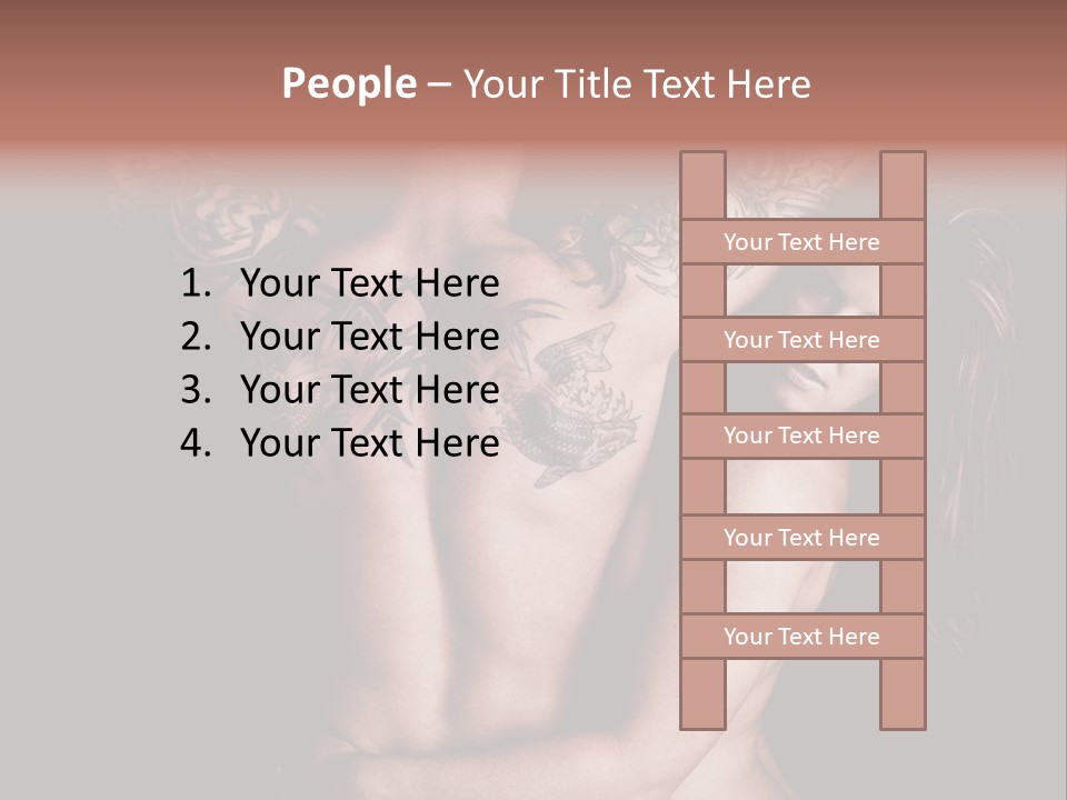 Shoulder Breasts Flirt PowerPoint Template