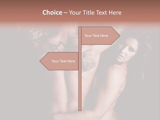 Shoulder Breasts Flirt PowerPoint Template