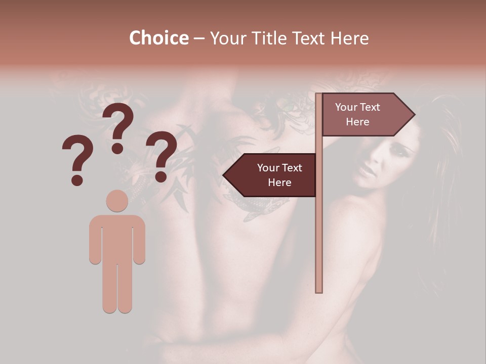 Shoulder Breasts Flirt PowerPoint Template