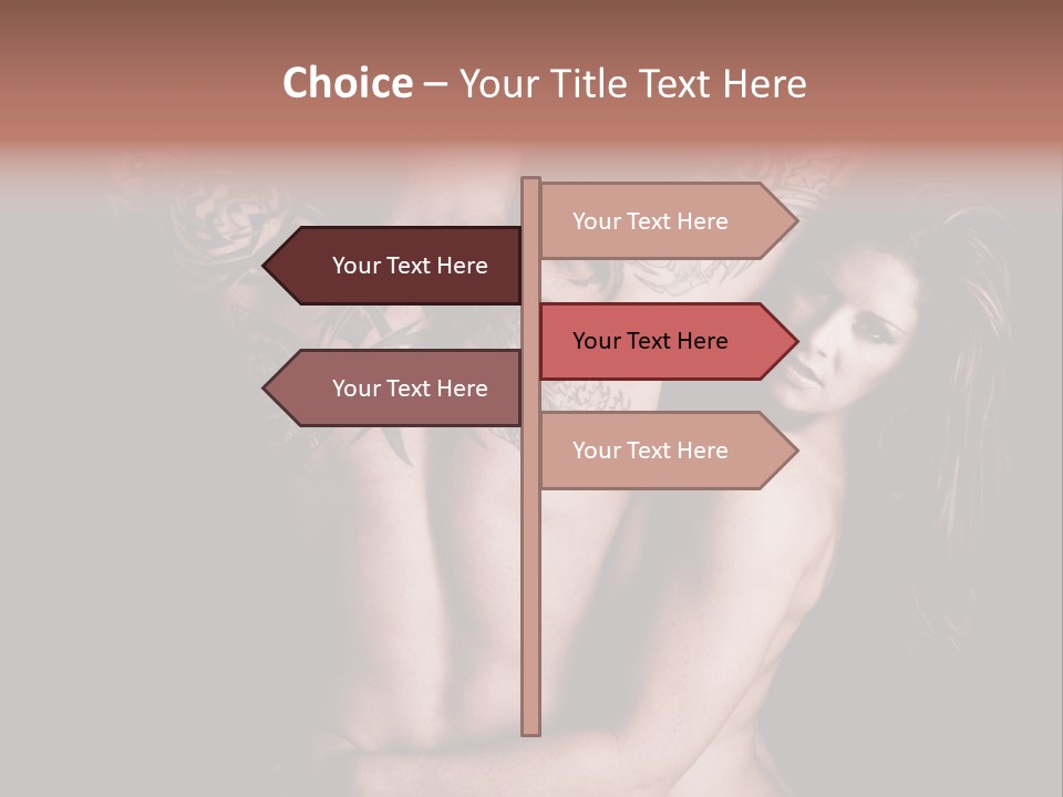 Shoulder Breasts Flirt PowerPoint Template