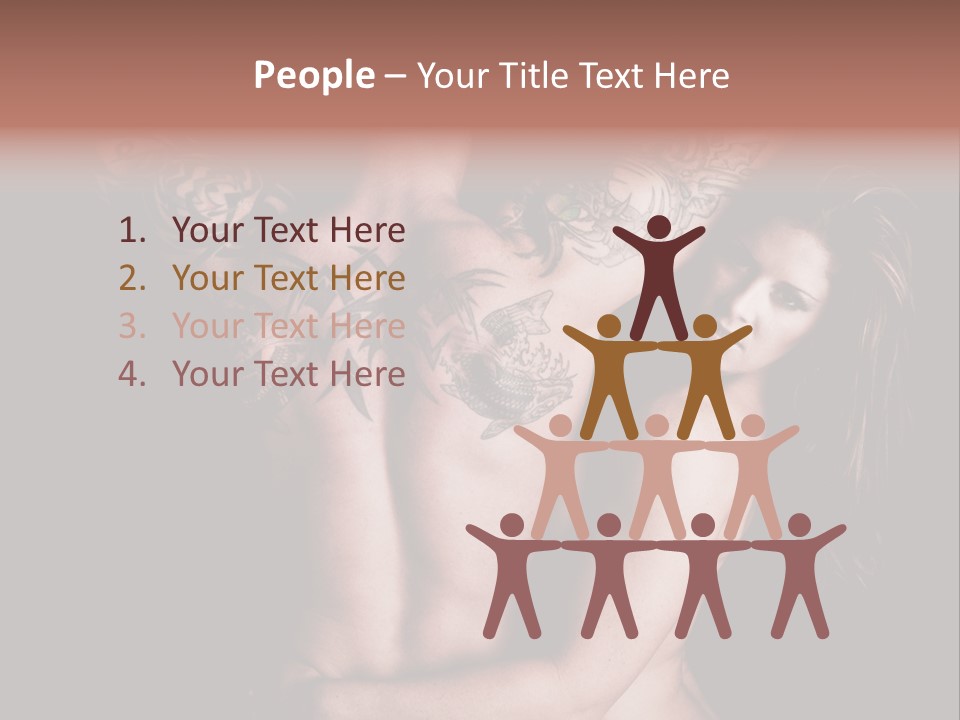 Shoulder Breasts Flirt PowerPoint Template