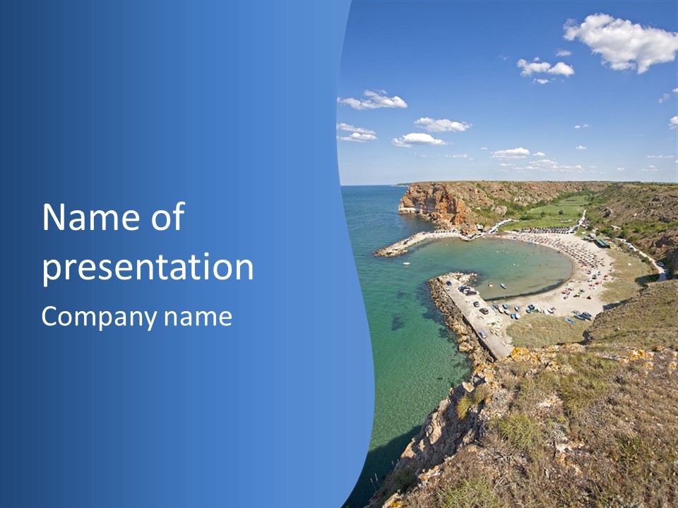 Beach Black Sea View PowerPoint Template