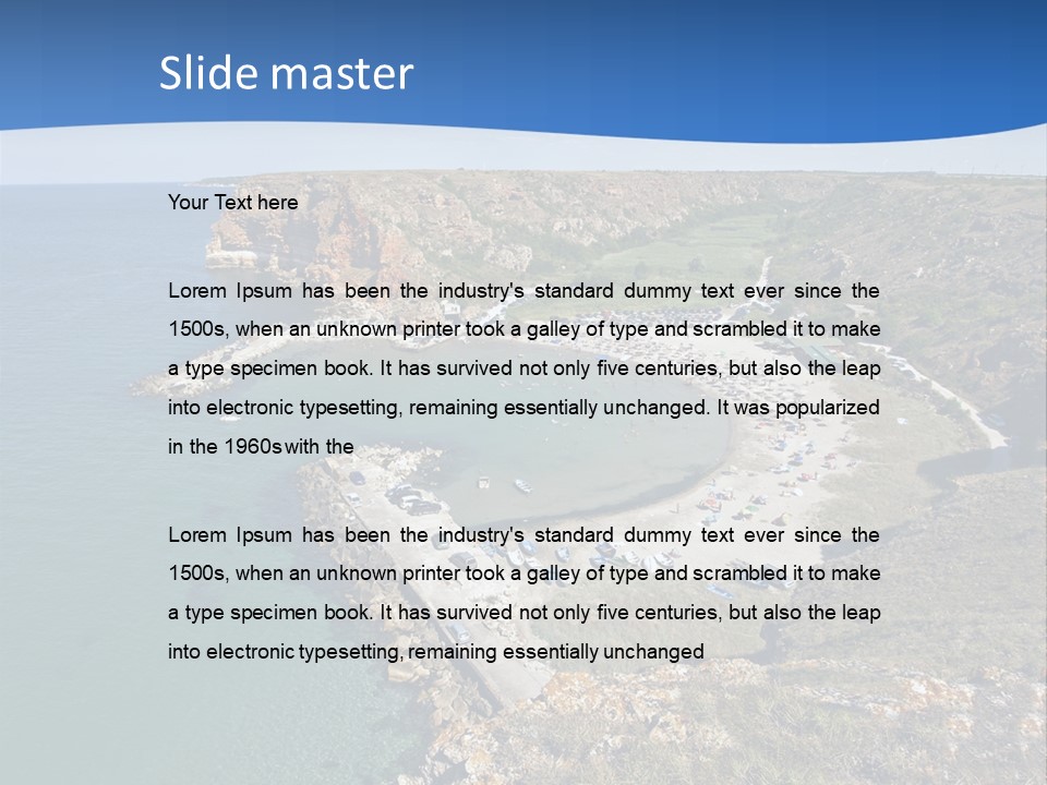 Beach Black Sea View PowerPoint Template