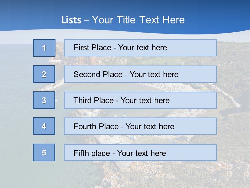Beach Black Sea View PowerPoint Template