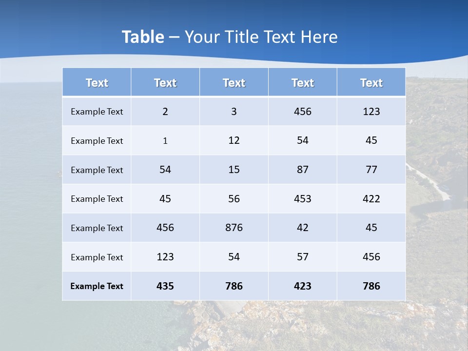 Beach Black Sea View PowerPoint Template