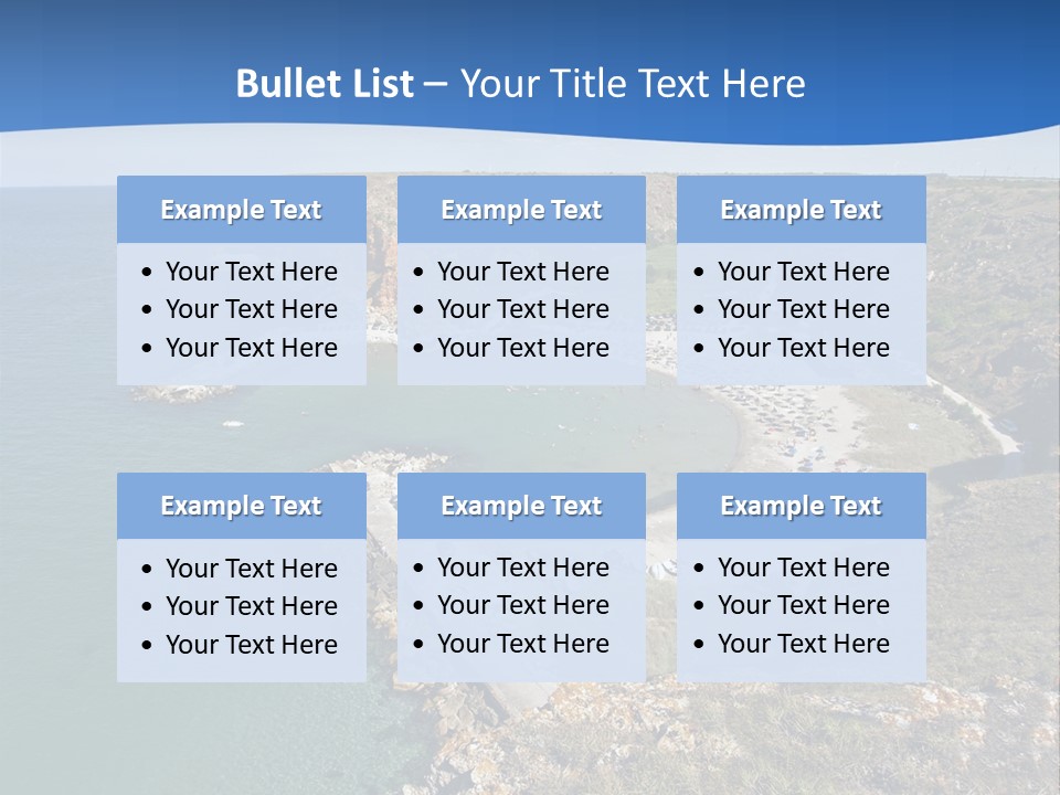 Beach Black Sea View PowerPoint Template