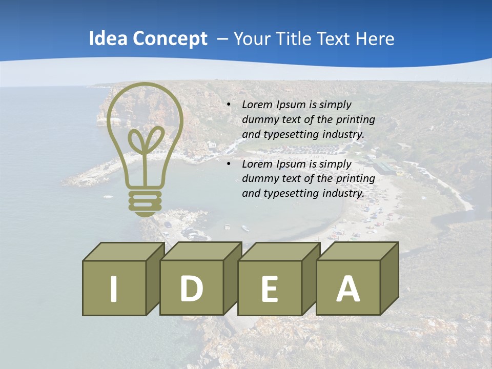 Beach Black Sea View PowerPoint Template