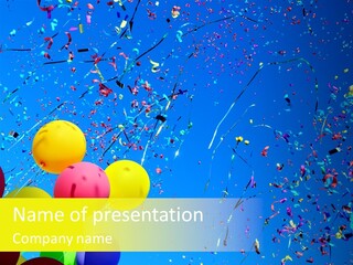 Colorful Sunlight Confetti PowerPoint Template