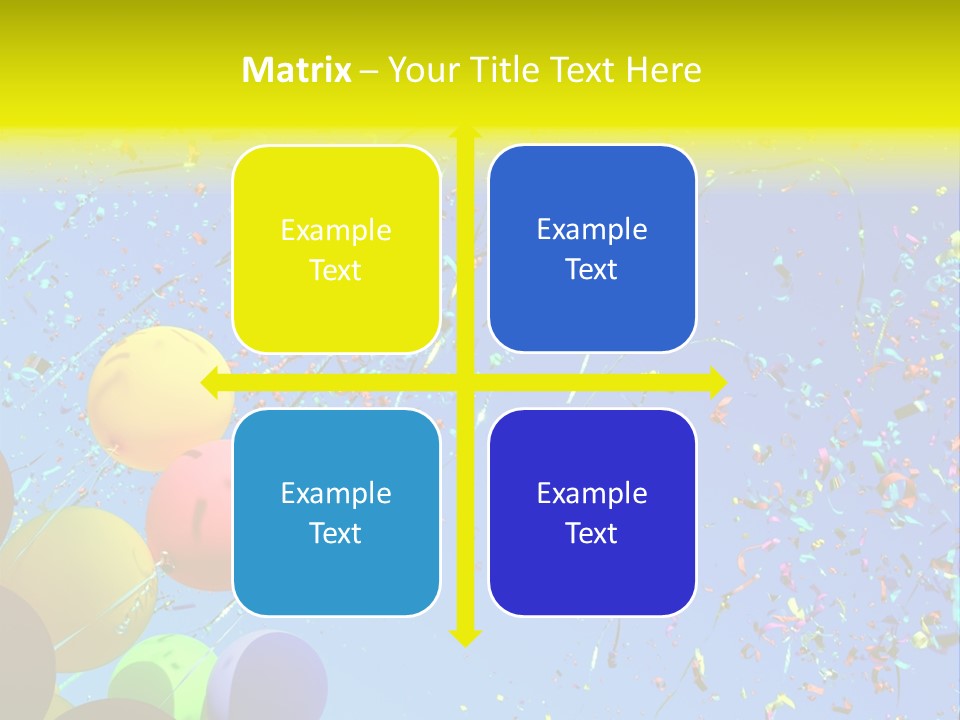 Colorful Sunlight Confetti PowerPoint Template