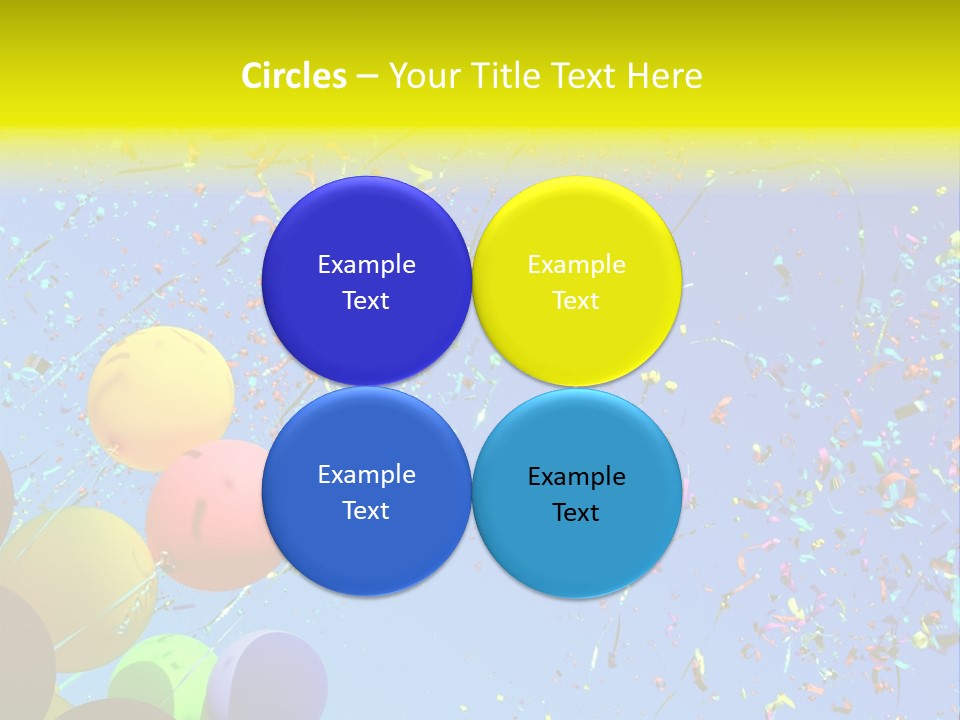 Colorful Sunlight Confetti PowerPoint Template