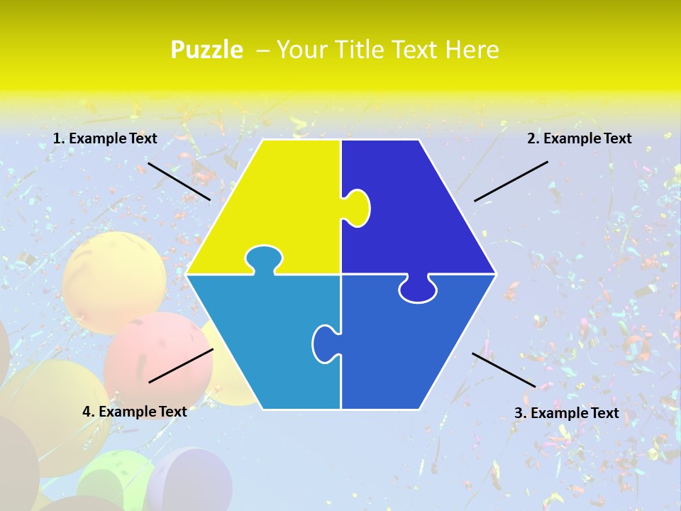 Colorful Sunlight Confetti PowerPoint Template