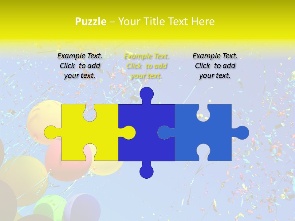 Colorful Sunlight Confetti PowerPoint Template