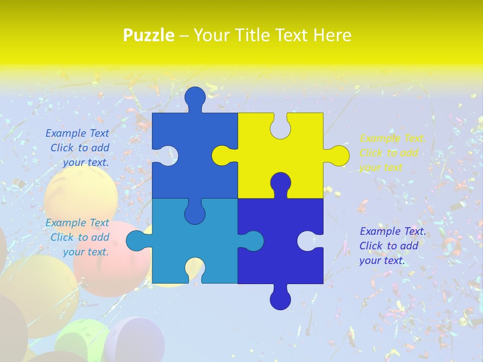 Colorful Sunlight Confetti PowerPoint Template