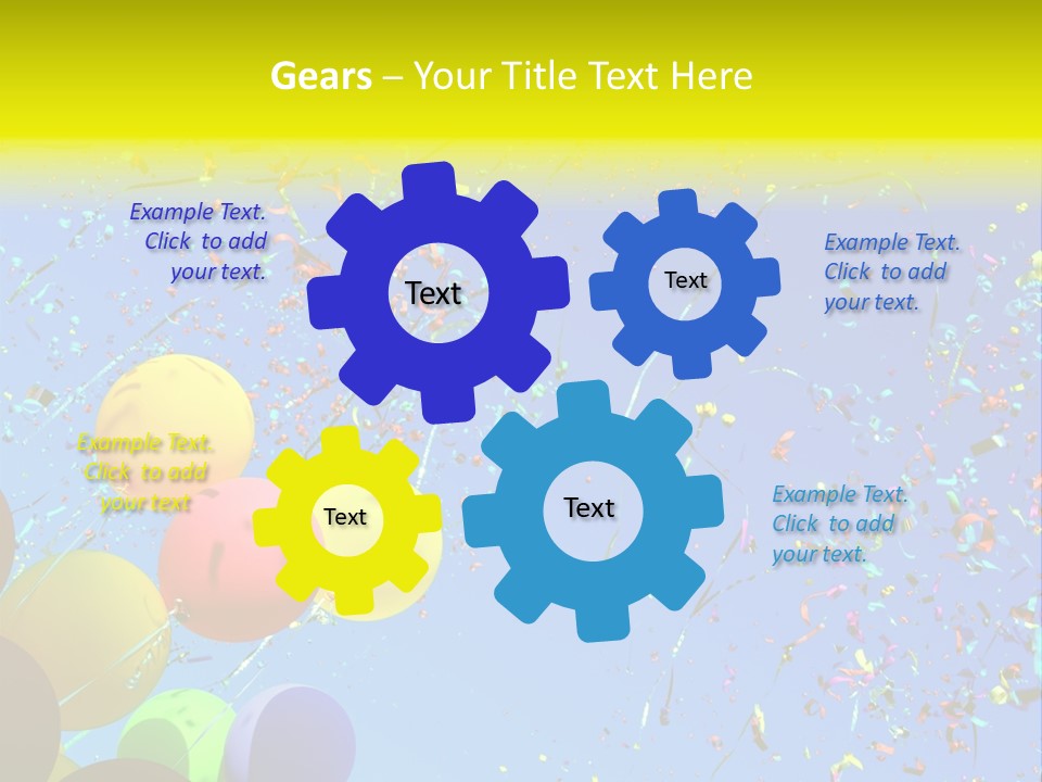 Colorful Sunlight Confetti PowerPoint Template