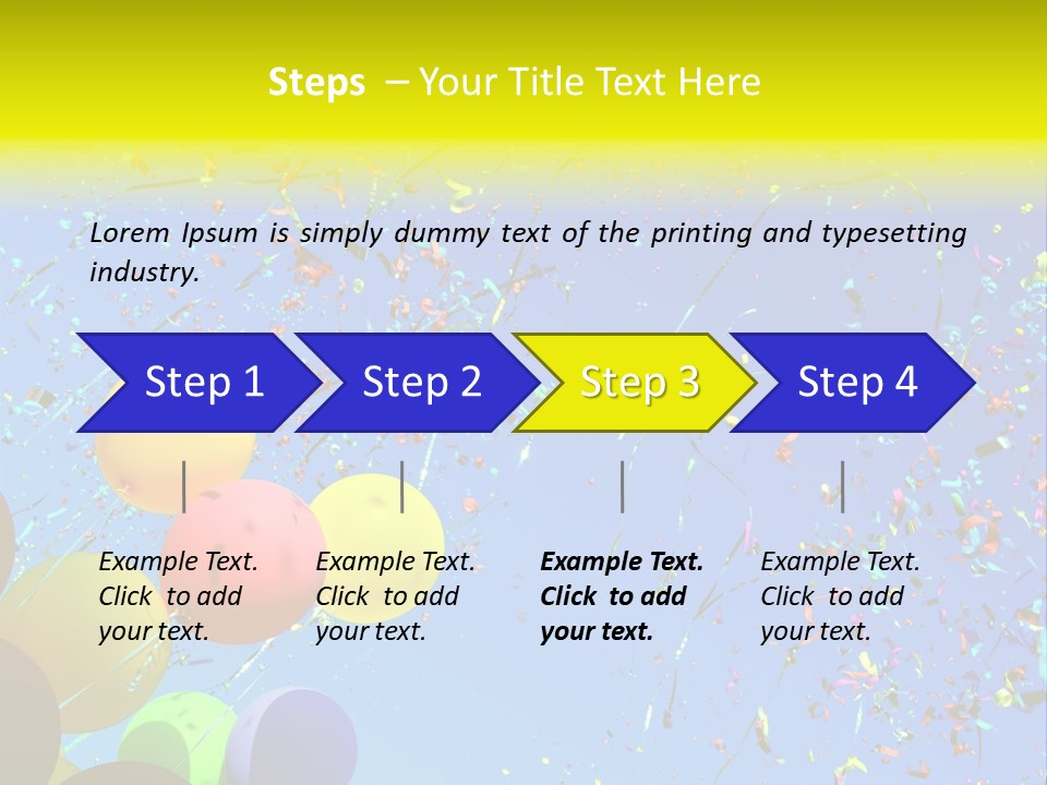 Colorful Sunlight Confetti PowerPoint Template