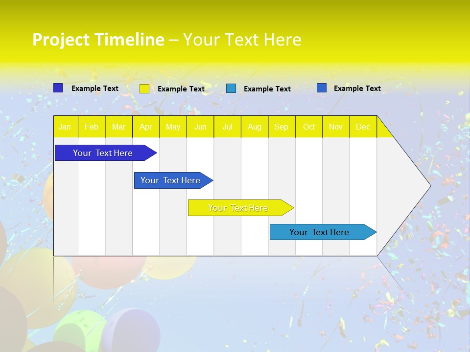 Colorful Sunlight Confetti PowerPoint Template