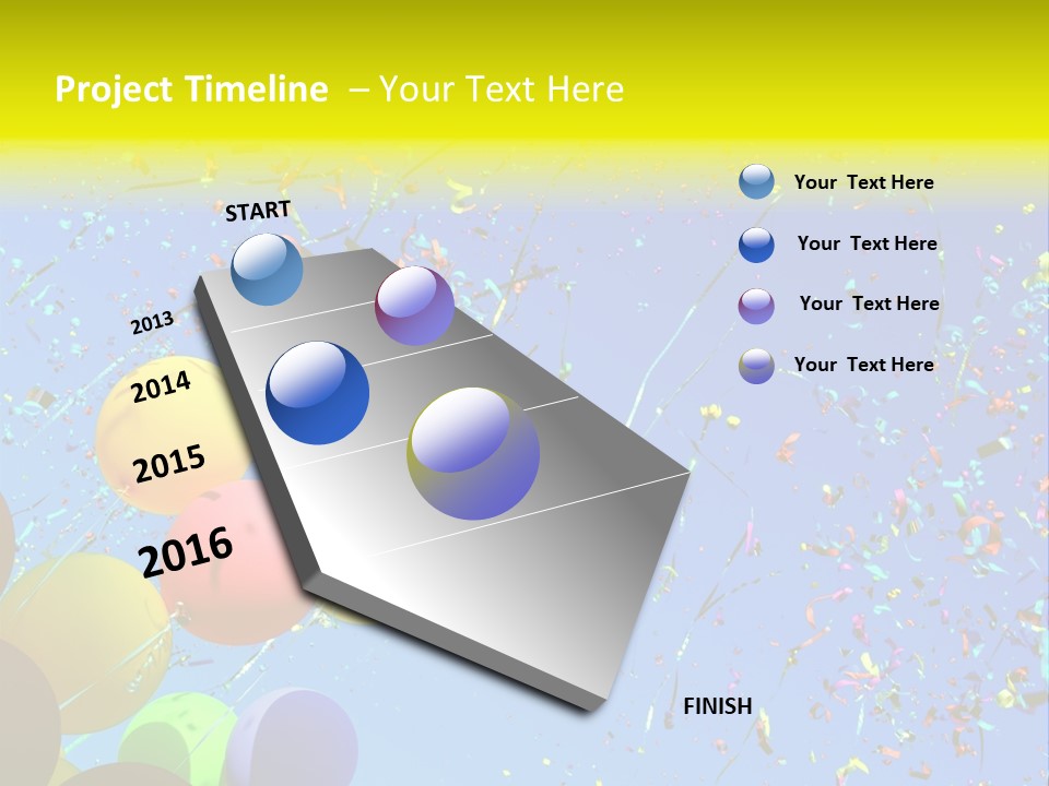 Colorful Sunlight Confetti PowerPoint Template