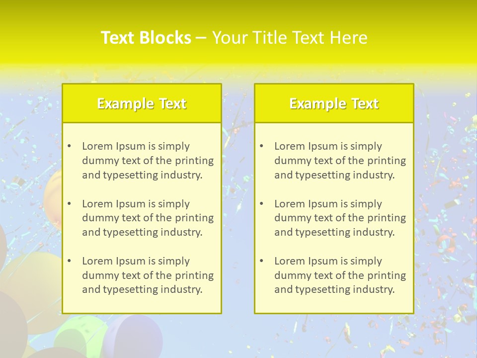 Colorful Sunlight Confetti PowerPoint Template