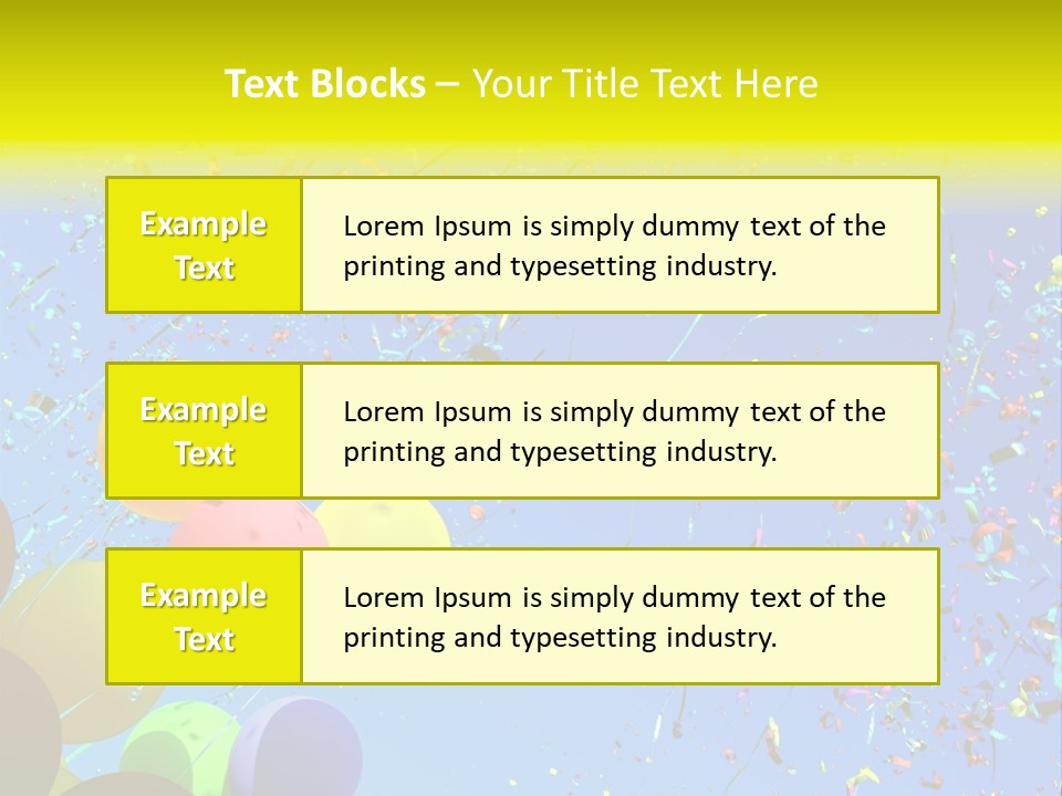 Colorful Sunlight Confetti PowerPoint Template