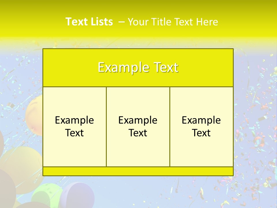 Colorful Sunlight Confetti PowerPoint Template