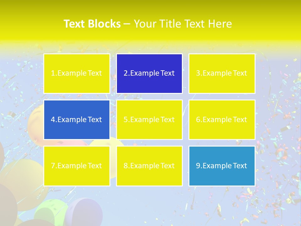 Colorful Sunlight Confetti PowerPoint Template