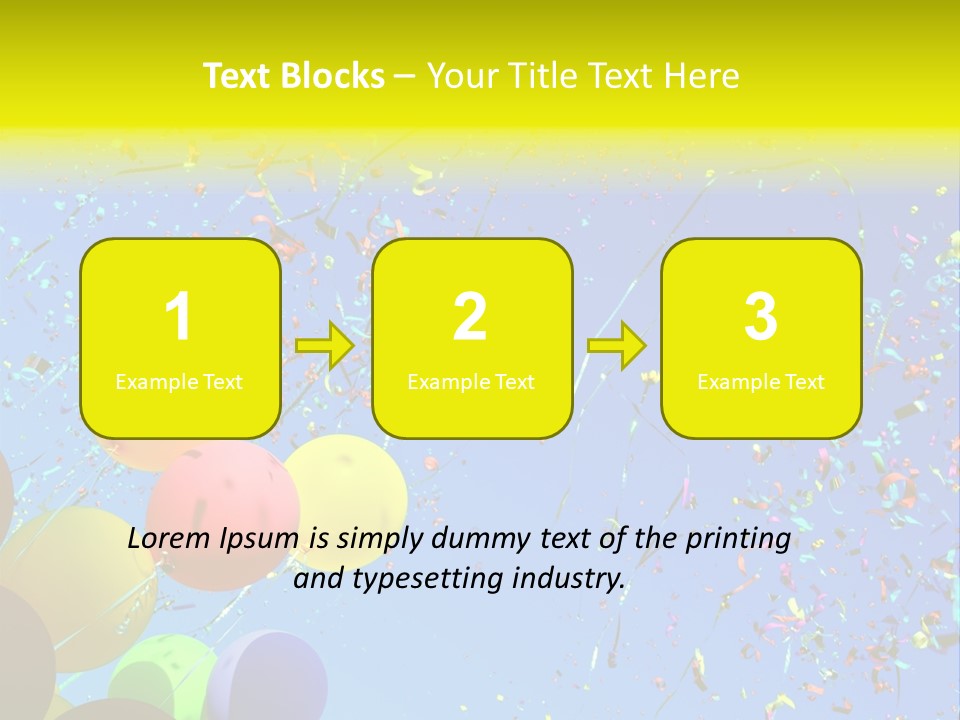 Colorful Sunlight Confetti PowerPoint Template