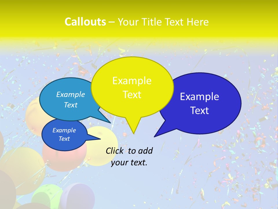 Colorful Sunlight Confetti PowerPoint Template