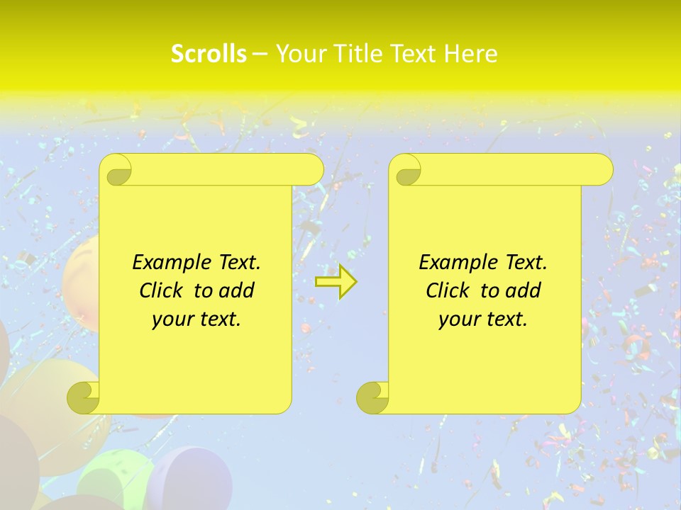 Colorful Sunlight Confetti PowerPoint Template