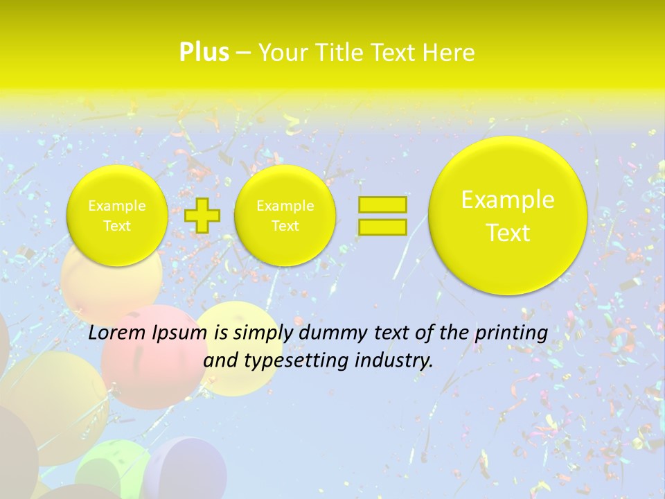 Colorful Sunlight Confetti PowerPoint Template