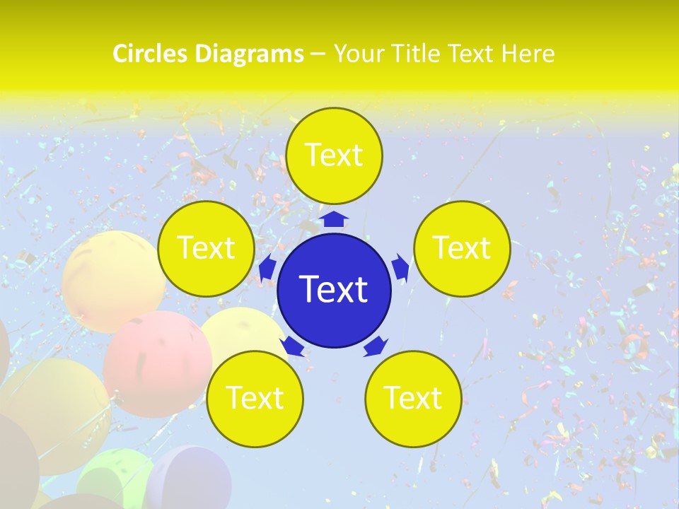 Colorful Sunlight Confetti PowerPoint Template