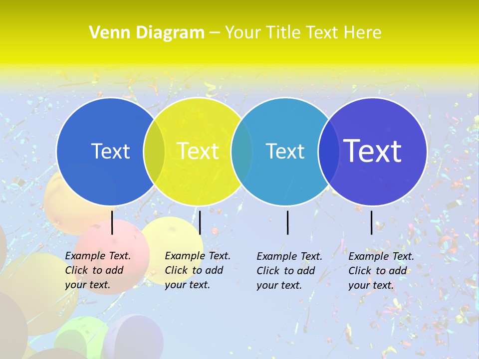 Colorful Sunlight Confetti PowerPoint Template