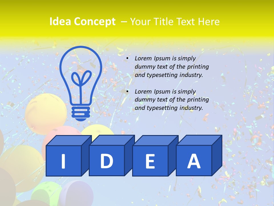 Colorful Sunlight Confetti PowerPoint Template