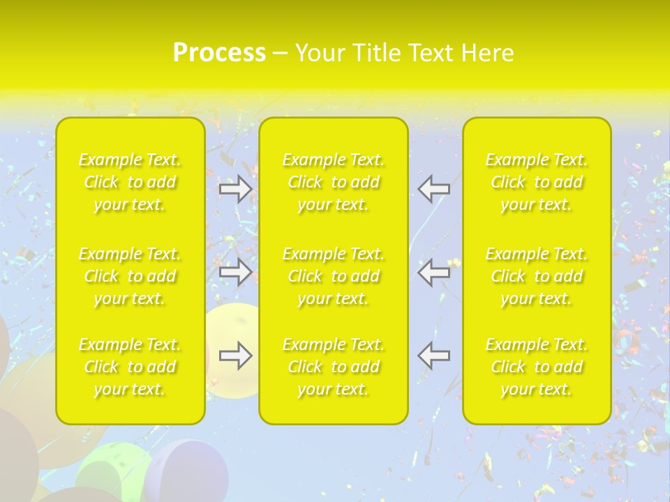 Colorful Sunlight Confetti PowerPoint Template