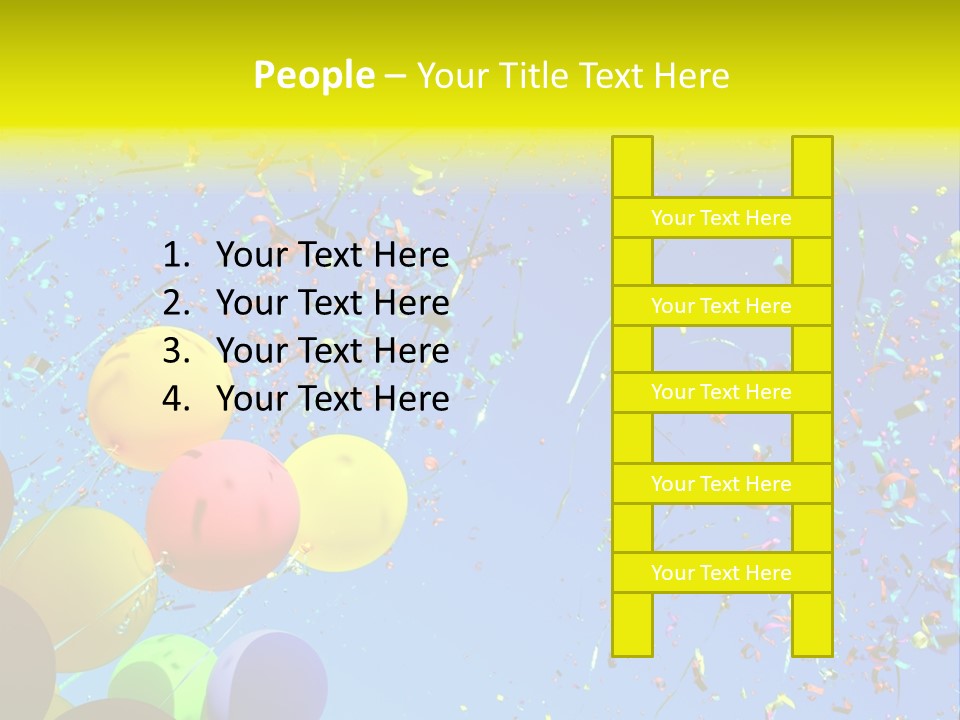 Colorful Sunlight Confetti PowerPoint Template