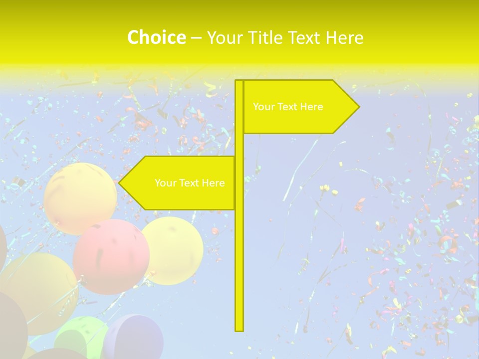 Colorful Sunlight Confetti PowerPoint Template