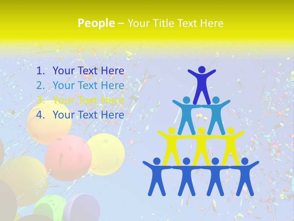 Colorful Sunlight Confetti PowerPoint Template