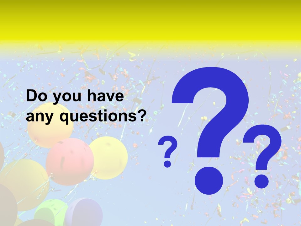 Colorful Sunlight Confetti PowerPoint Template