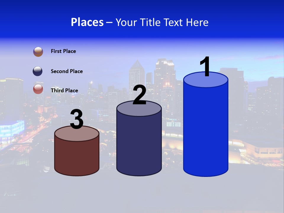 Island Building Mountain PowerPoint Template