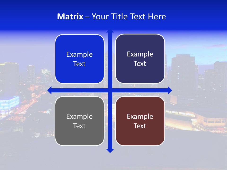 Island Building Mountain PowerPoint Template