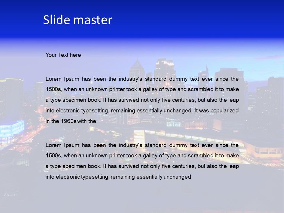 Island Building Mountain PowerPoint Template