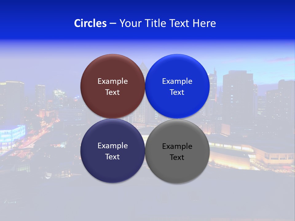 Island Building Mountain PowerPoint Template