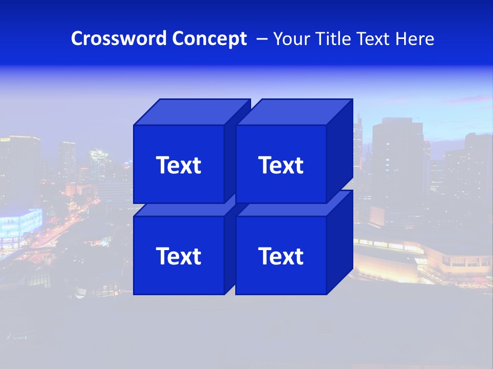 Island Building Mountain PowerPoint Template