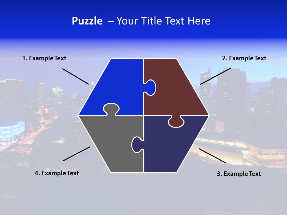 Island Building Mountain PowerPoint Template